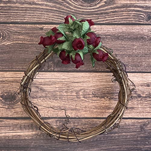 GiftWrap Etc. Burgundy Artificial Silk Flower Roses - 12 Mini Bouquets of 12 Rosebuds, 144 Rosebuds Total, Valentine's Day Decor, Wedding, Reception, Anniversary, Favors, Wreath, Bridal Shower, DIY - color: Burgundy