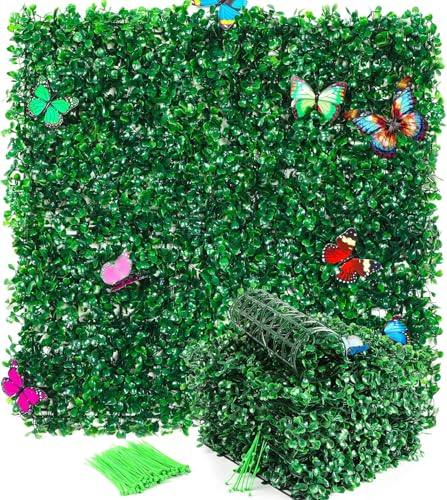12Pcs Artificial Grass Wall Panels - 20”x20” Grass Backdrop Wall, UV Protected Greenery Decor for Indoor Outdoor Use (20”x20” (12pcs)) - size: 20”x20” (12pcs)