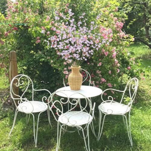 6 Pcs Artificial Forsythia Branches Fake Wildflowers Light Purple 41" Silk Flowers with Long Stems Faux Spring Flowers for Tall Vase Indoor Home Decor Table Centerpieces Party Wedding Outdoor - color: Light Purple