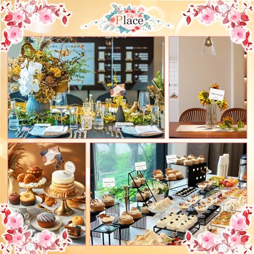 60 Pcs Metal Wire Floral Picks 13 Inch Wire Place Card Holder, Metal Table Name Number Clips Picture Stand, Round Photo Memo Flower Card Holder for Wedding Party Birthday Cake (Silver Round)  - color: Silver, size: 60 Pcs-Round