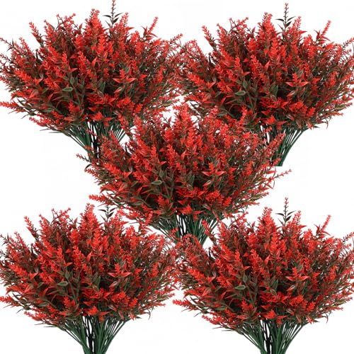 RECUTMS Spring Fall Decoration, Artificial Fake Outdoor Plants Flowers, 36 Pcs Faux Fall Orange Flower for Planter Pot UV Resistant for Outside Porch Home Patio Garden Window Box Decoration(Orange) - color: Orange, size: 36 Bundles
