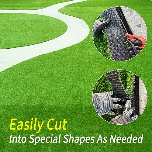 SunVilla 3'X45' Artificial Grass Realistic [Customized Sizes] Grass Height 1 3/8" Indoor/Outdoor Artificial Grass/Turf Many Sizes 3FTX45FT (135 Square FT) - color: 3ft, size: 3FT X 45FT (135 Square FT)