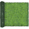 Artificial Ivy Privacy Fence Screen,128"x 72" (64 SQFT) UV-Anti Faux Boxwood Roll Grass Wall Panels for Patio Balcony Privacy, Garden, Backyard Greenery Wall Backdrop Decor - size: 72"x128" (64 SQFT)