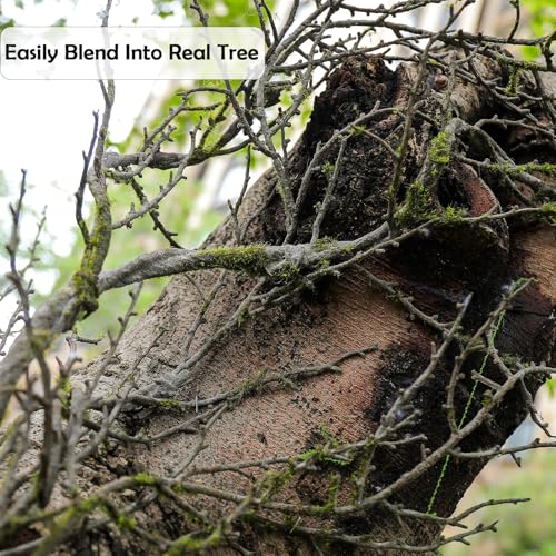 190cm/74.8inch Artificial Creepy Flexible Tree Branches Faux Grape Vines Garland Twigs with Moss Wood Craft for Halloween Door Wall Hanging Haunted Mansion Theme Outdoor Mantel Yules Decoration (2)
