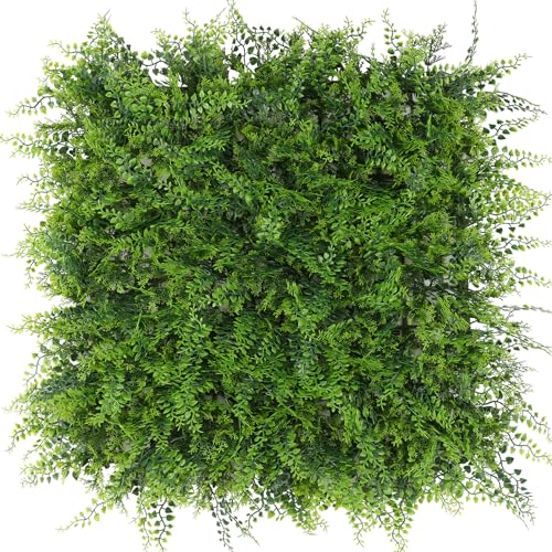 Luyue 6pcs Artificial Grass Wall Panels Greenery Backdrop 20”×20” Green Ivy Hedge Panel Greenery Grass Wall Decor Privacy Screen Wall Backdrop - color: 20"×20" - C