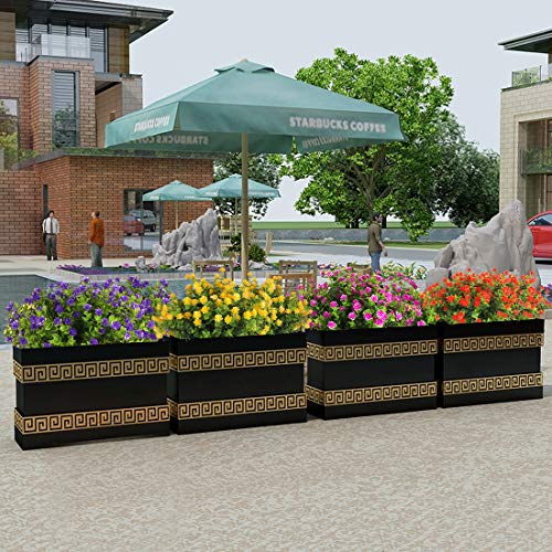 RECUTMS Artificial Flowers Outdoor Plastic 8 Branches Faux Plastic Corn-Flower Greenery Shrubs Plants Indoor Outside Hanging Planter Kitchen Home Wedding Office Garden Decor (Purple) - color: Purple, size: 8 Pcs