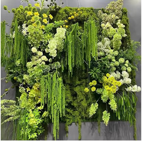 8pcs Artificial Yarn Amaranthus 22" Faux Yarn Lover Tears Fake Hanging Green Plants for Floral Arrangement Vase Bouquets Home Office Wedding Decor(Green) - color: Green, size: 8pcs