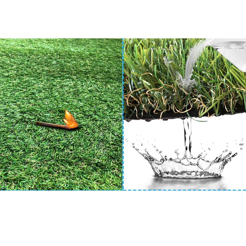 Petgrow Artificial Grass Turf 9FTX20FT(180 Square FT,Realistic Indoor Outdoor Garden Lawn Landscape Patio Synthetic Turf Mat- Thick Fake Faux Grass - size: 9FTX20FT(180 Square FT）