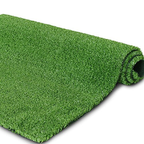 Petgrow 4 FT X 13 FT Synthetic Artificial Grass Turf for Garden Backyard Patio Balcony, Drainage Holes & Rubber Backing,Indoor Outdoor Faux Grass Astro Rug,DIY Decorations for Fence Backdrop - size: 4 FT X 13 FT