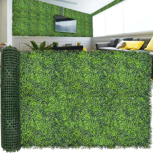 Artificial Ivy Privacy Fence Screen: 120"x 40" (33.5 SQFT) UV-Anti Faux Boxwood Roll Grass Wall Panels for Patio Balcony Privacy, Garden, Backyard Greenery Wall Backdrop Decor - size: 40"x120" (33.5 SQFT)