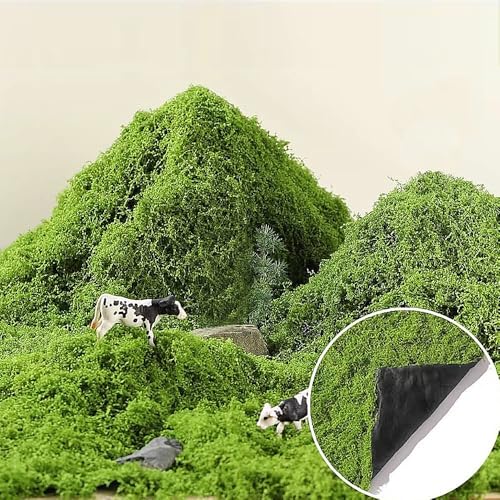 Artificial Green Moss Mat for Decoration Carpet Grass Wall, 19.68 x 19.68 inch Natural Preserved Moss Mat, Green Moss Sheets for Crafts Woodland Decor Garden Party Decorations Wall Art DIY Project