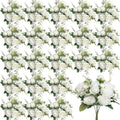 Peonies Artificial Flowers, 24 Bundles Silk Fake Peonies Faux Peony Arrangements for Spring Summer Wedding Bouquet Home Bridal Baby Shower Party Event Centerpieces Vase Office(White) - color: White