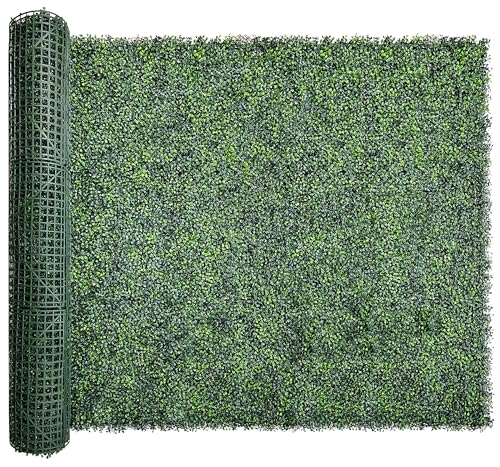 Bybeton Ultra-Dense Boxwood Panels, 60"x120" (50 SqFt) | Artificial Grass Wall Panels Privacy Fence Screen & Greenery Backdrop | UV-Resistant Faux Hedge for Outdoor & Wall Decor Spring Decor - size: 60*120IN