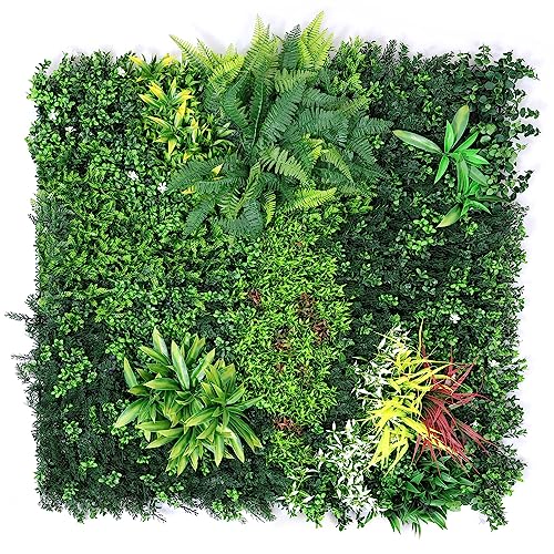 Boshen Artificial Grass Wall Panels, 5 Pack 40“x40” Boxwood Hedge UV Protected Greenery Privacy Grass Wall Decor Indoor Outdoor Wedding Garden Decor - size: 55Sq