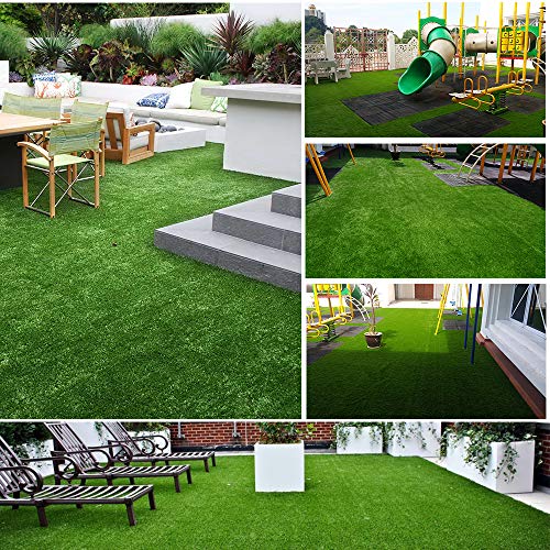 Synthetic Artificial Grass Turf Customized Sizes Decorations for Fence Drainage Holes & Rubber Backing, Indoor Outdoor Faux Grass Astro Rug Carpet Backdropfor Garden Backyard Patio Balcony - size: 2' x 13'