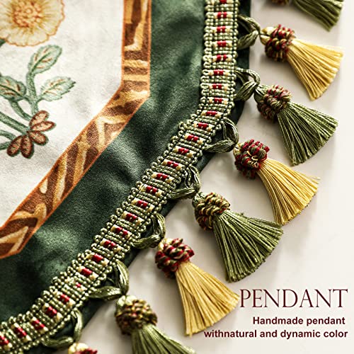patdrea Velvet French Table Runner Farmhouse for Home Kitchen Dining Decor Parties Family Dinners Wedding 12"*63" - color: Botticelli Velvet, size: 12"*63"