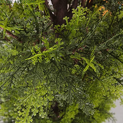 Two 4 Foot Outdoor Artificial Cedar Topiary Trees Uv Rated Potted Plants - color: Green