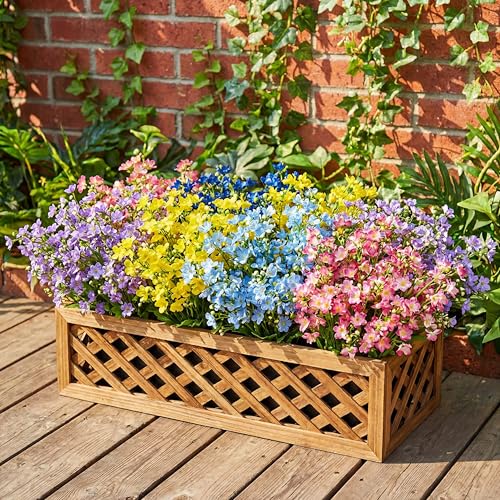 Tigeen 20 Stems Artificial Baby's Breath Flowers – 27" Tall Silk Faux Wildflower Bouquet for Large Tall Vase – Fake Floral Spring Decorations for Wedding Party Spring Table Centerpiece & Home Decor - color: Multi Color