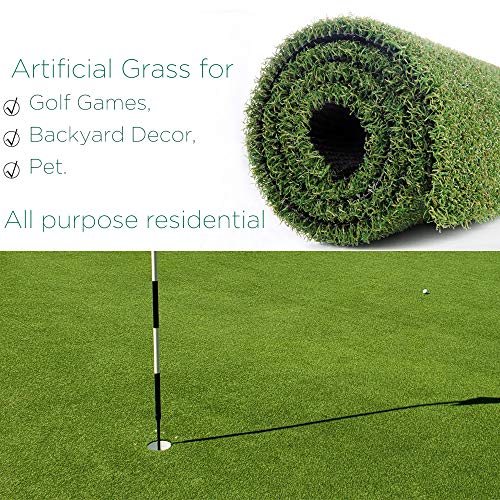 Pro Putting Green Golf Artificial Grass Turf - Indoor Outdoor Golf Training Mat, Synthetic Fake Grass for Baseball Football Gym Sports - size: 10FTX35FT