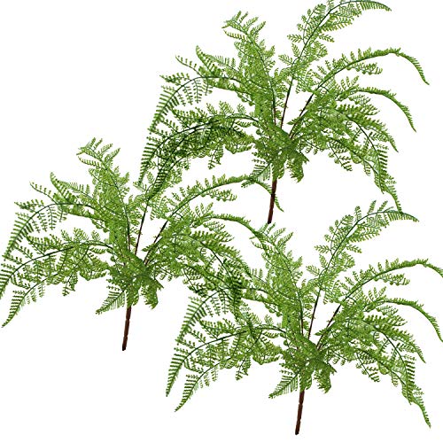 18" Artificial Soft Plastic Fern - Package of 3 (Rabbit's Foot) - color: Rabbit's Foot