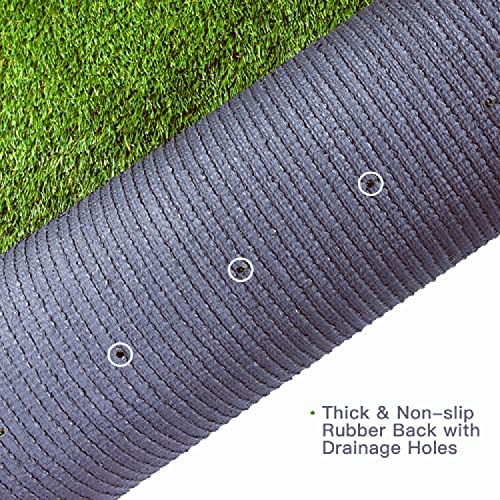 Artificial Grass Turf, 1ft x 19ft (19 ft²) 20mm Pile Height Indoor Outdoor Synthetic Realistic Faux Fake Astroturf Rug Carpet Mat for Balcony Decor Playground Patio Dogs - size: 1ft x 19ft (19 ft²)
