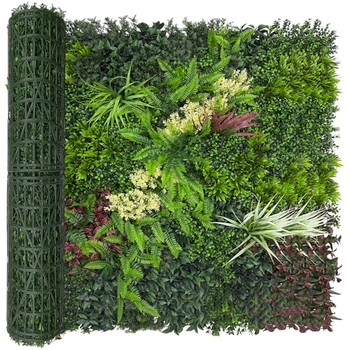 Artificial Ivy Boxwood Roll: 48"x120" UV Resistant Green Leaves Faux for Interior Backdrop,Garden and Indoor Outdoor Wall&Fence Covering Privacy, Party Wall Greenery Decor - size: 48"x120"(1P)