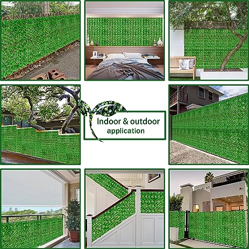 ODTORY Artificial Ivy Privacy Fence Wall Screen,40X120 in UV-Anti Faux Greenery Backdrop Ivy Vine Leaf Hedges Fence Panels for Patio, Balcony, Garden, Backyard Indoor Outdoor Light Green Wall Decor - size: 40 in x 120 in- Vine Leaf