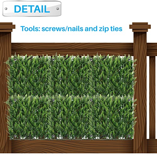 Patio Paradise Artificial Greenery Grass Wall Panels, 20"x20" (6pc) Faux Grass Boxwood Backdrop Fake Ivy Privacy Screen Green Hedge for Indoor Outdoor Décor, 10 3D Mixed - color: #10 3D Mixed, size: 20"x20"