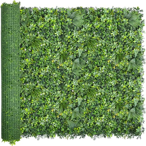 ODTORY Artificial Green Wall Roll: 70"x120" UV-Anti Faux Ivy Greennery Boxwood Privacy Backdrop Fence Screen Panels for Party Garden Decor,Indoor Outdoor Patio Balcony - size: 70 X 120 IN