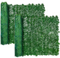 iCover 2 Set of 39 * 118in Artificial Ivy Privacy Fence Screen Cover, Highly Dense Leaves Wtih Strengthened Joint Prevent Leaves Falling Off - color: Green Maple Leaf, size: 39*236in
