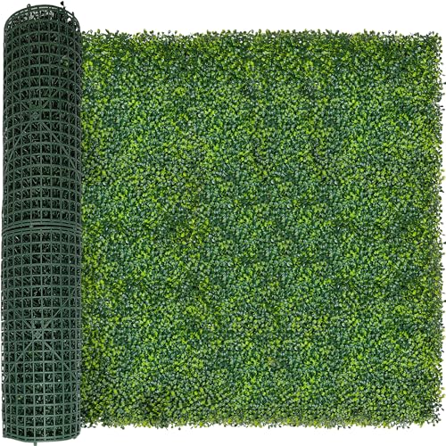 ODTORY Artificial Boxwood Roll Panels: 48 X 160 in(53.5 sqft) UV-Anti Artificial Ivy Privacy Fence Wall Screen for Indoor Outdoor Green Grass Wall Decor & Ivy Fence Covering Privacy - size: 48 X 160 IN