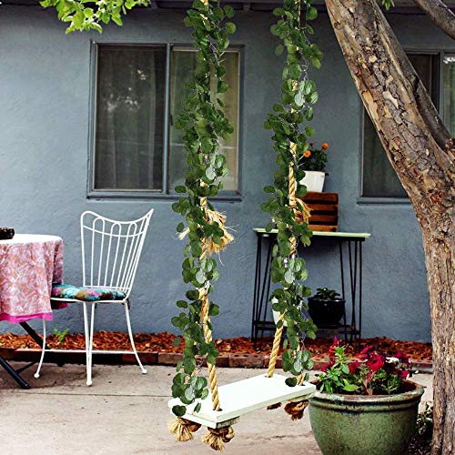 12 Pack 84Ft Artificial Vines Hanging Greenery Garland Leaves Wall Room Ceiling Decor Fake Vines for Home Kitchen Bedroom Garden Wedding Jungle Party Enchanted Forest Decorations - color: Green-12