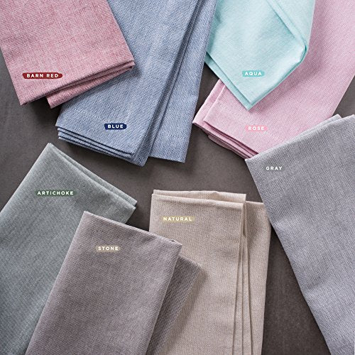 DII Chambray Kitchen, Tabletop Collection, Rose, 14x72 Table Runner - color: Rose, size: 72" x 14" (Rectangular)