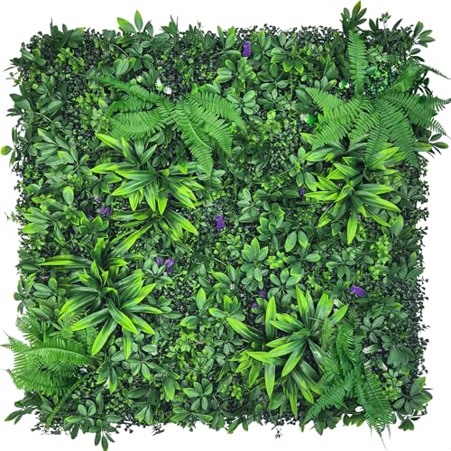 ODTORY Artificial Greenery Wall Panels: 20''x 20'' 8P UV-Anti Faux Greennery Grass Wall Privacy Backdrop Fence Screen for Garden Fence Covering Privacy, Outdoor Indoor Home Decor - size: 20”X20“ 8P