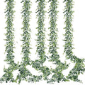 Sggvecsy Artificial Eucalyptus Garland 5 Pack Fake Eucalyptus Greenery Garland Faux Hanging Plants Artificial Vines, 5.6 Feet/Strand for Wedding Backdrop Arch Wall Table Party Outdoor Festival Decor - size: 5 Pack