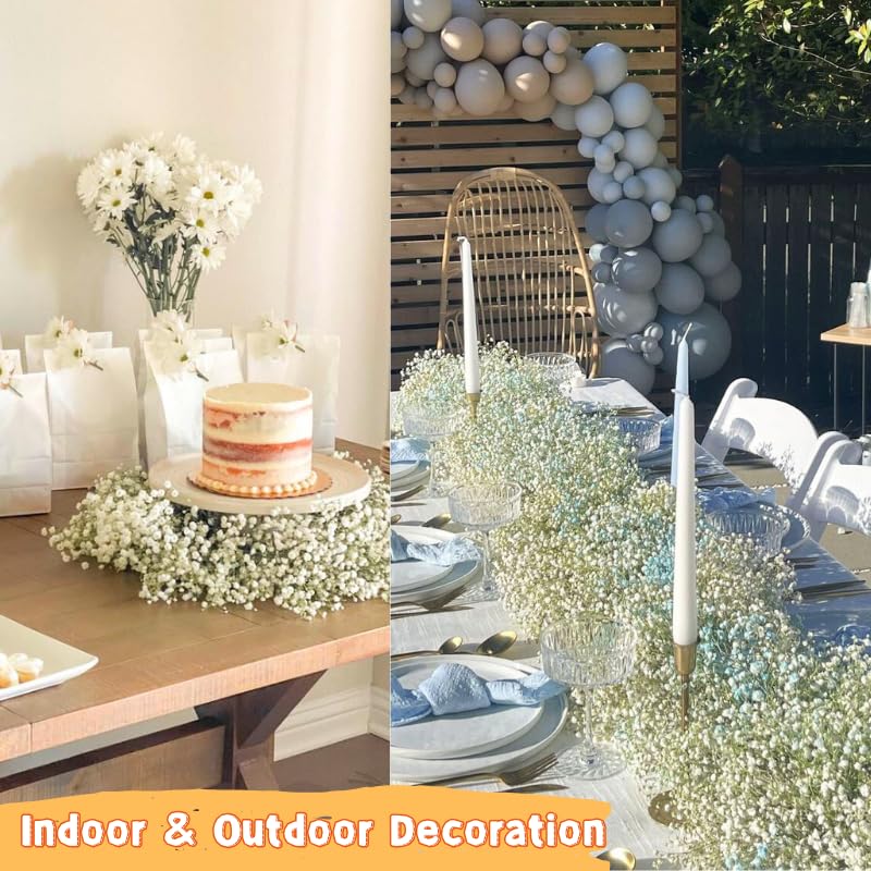 6200+ Ivory White Dried Baby's Breath Flowers - 100% Real Natural Gypsophila Mini Bouquet Bulk for Wedding Floral Arrangement Boho Home Decor, DIY Crafts,Candle Making, Birthday Party Decorations