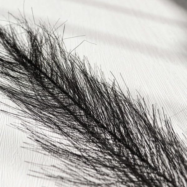 Tableclothsfactory 3 Stems | 44" Black Artificial Pampas Grass Plant Sprays, Faux Branches Vase Flower Arrangement - color: Black