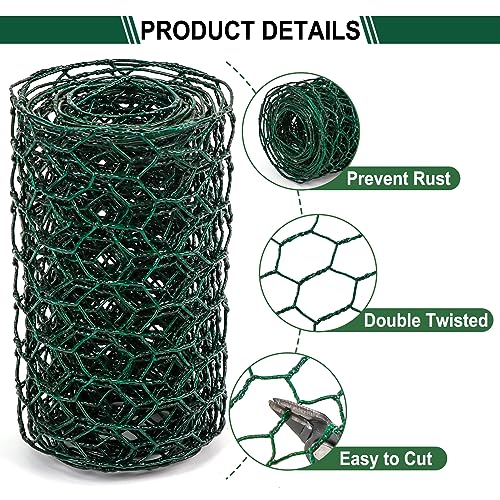 Floral Wire Netting, 4 x 118 Inch Mesh Netting with Plier, Protect Plant & Decorate Flower Arch, DIY Craft - size: 0.1*2m