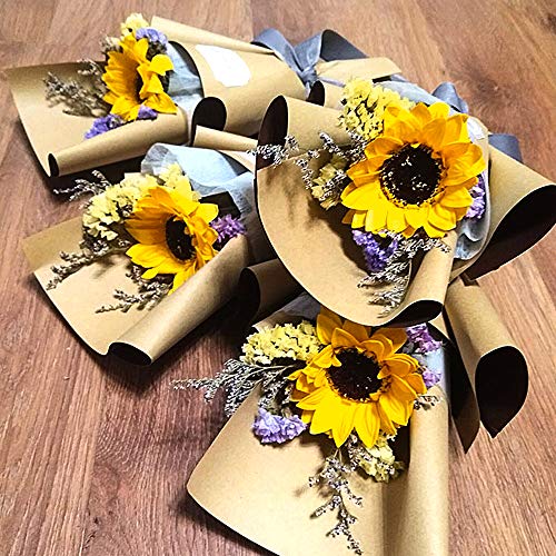 Grunyia 100pcs Artificial Sunflower Heads Silk Yellow 2.8 Inch