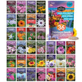 Flower Seeds Garden Kit - 36 Packs of Annual & Perennial Flowers for Planting – with Wildflowers for Pollinators, Bees, Butterflies | Heirloom Non-GMO Seed Starter Pack – Survival Garden Seeds