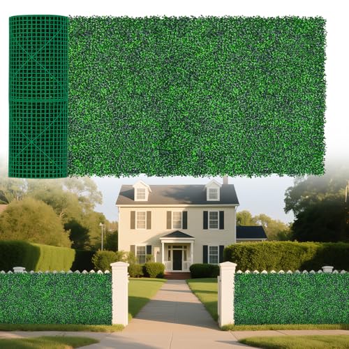 Yangrass Artificial Fence Panel Roll,48"x 160"(53.33 sq.ft) UV-Anti Faux Ivy Leaves Privacy Fence Screen Grass Wall Roll Panels for Indoor Home Decor and Outdoor Garden Backyard - size: 48x160 IN