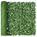 KASZOO Artificial Ivy Privacy Fence Screen - 120x40in Artificial Faux Privacy Fence Panel Artificial Green Wall Balcony Privacy Screen Decoration for Patio, Balcony, Wall, Backyard Indoor Outdoor - size: 120 in x 40 in - Maple Leaf