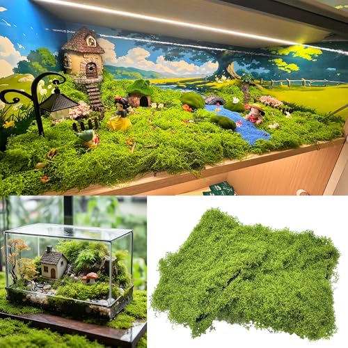Artificial Green Moss Mat for Decoration Carpet Grass Wall, 11.81×78.74 inch Natural Decorative for Plants Indoor with Base Fabric, Artificial Moss Mat Suitable for DIY 0.3×2m - color: Green- 11.81×78.74 Inches/30 X 200 Cm