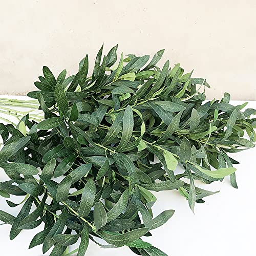 SzJias Olive Branches for Vases Faux Olive Branch Fake Tree Branches Stems for Vase (5 Branches)