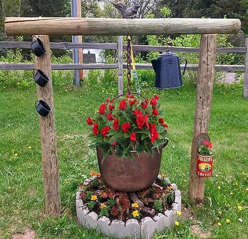 FERIAL 2PCS Artificial Impatiens Bouquet Faux Impatiens Bushes Red for Outdoors Pot Hanging Basket Porch Window Box Patio Lawn Garden Wedding Decoration… - color: Red