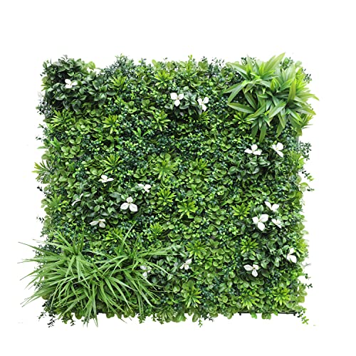 Windscreen4less 1 PC 40"x40" Artificial Boxwood Panels Faux Plant Grass Green Wall Panel Decoration for Outdoor Indoor Garden Backyard (Style 2) - color: 3d Panel Style 2, size: 40"x40"