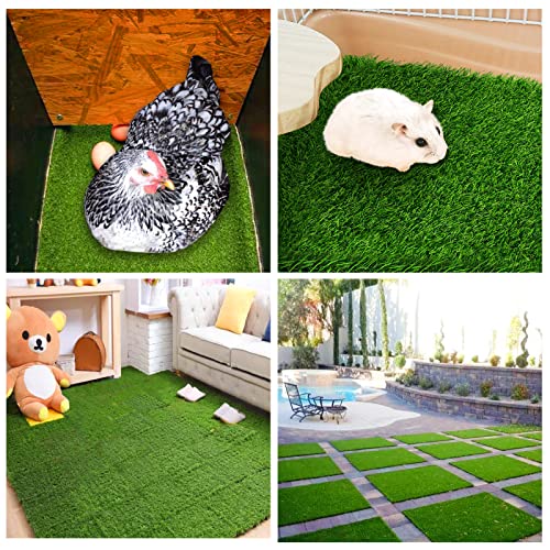 8 Pack Chicken Nesting Box Pads - Washable Artificial Grass Nesting Pads - Chicken Nesting Pads for Chicken Coop and Pet Garden Lawn Indoor Outdoor 12"×12"×1" - color: 8pack-Green