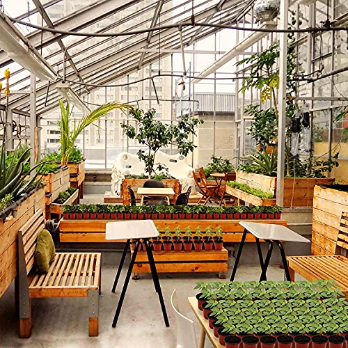 MIXC Plant Nursery Pots with Humidity Dome 4" Soft Transparent Plastic Gardening Pot Planting Containers Cups Planter Small Starter Seed Starting Trays for Seedling with 10pcs Plant Labels，30 Sets - color: Red, size: 4 Inch-with Lid