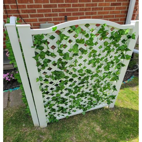 Fake Vines 24 Pack 174 FT Artificial Ivy Hanging Garland Ivy Bulk Fake Leaf Vines UV Resistant Silk Greenery Garland Backdrop Draping Plants for Bedroom Garden Office Wedding Wall Décor - color: Green, size: 24PCS - 174FT