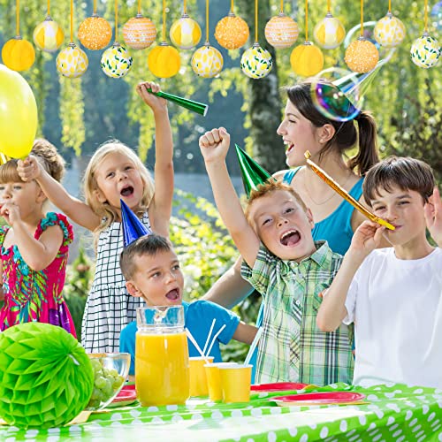 Liliful 12 Pcs Summer Tree Ornaments Lemon Hanging Ornaments Shiny Sequin Fruit Decoration Yellow Ball Pendant Party Favor for Spring Summer Holiday Pendant Baubles Door Wreath Garland 1.97''